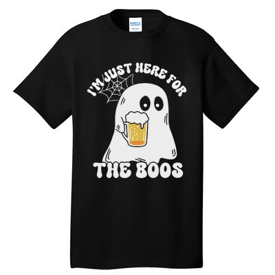 I’M Just Here For The Boos Funny Couples Halloween Tall T-Shirt