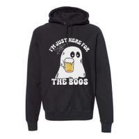 I’M Just Here For The Boos Funny Couples Halloween Premium Hoodie