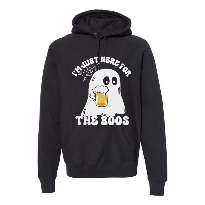 I’M Just Here For The Boos Funny Couples Halloween Premium Hoodie