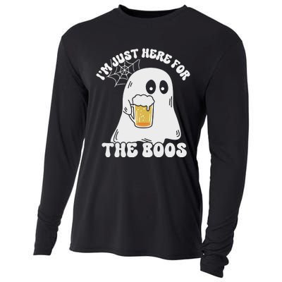 I’M Just Here For The Boos Funny Couples Halloween Cooling Performance Long Sleeve Crew