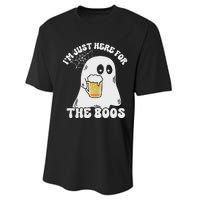 I’M Just Here For The Boos Funny Couples Halloween Performance Sprint T-Shirt