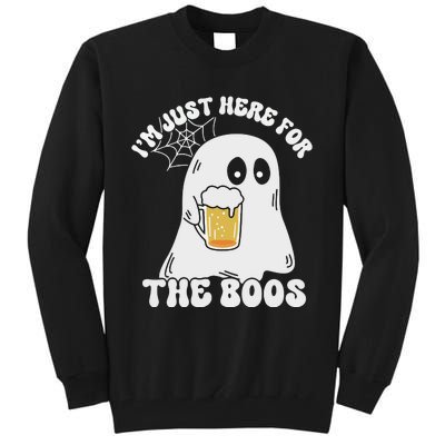 I’M Just Here For The Boos Funny Couples Halloween Tall Sweatshirt