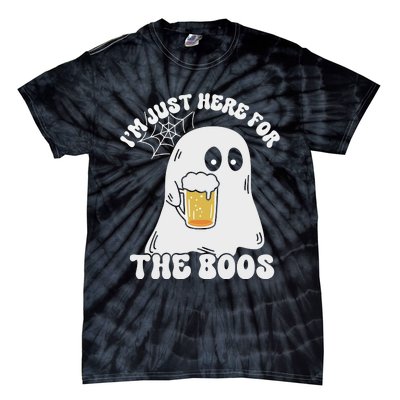 I’M Just Here For The Boos Funny Couples Halloween Tie-Dye T-Shirt