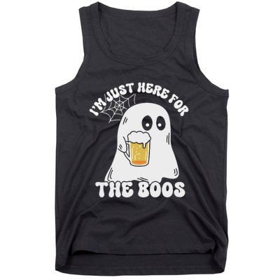 I’M Just Here For The Boos Funny Couples Halloween Tank Top