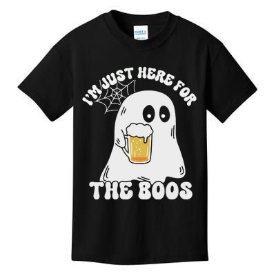 I’M Just Here For The Boos Funny Couples Halloween Kids T-Shirt