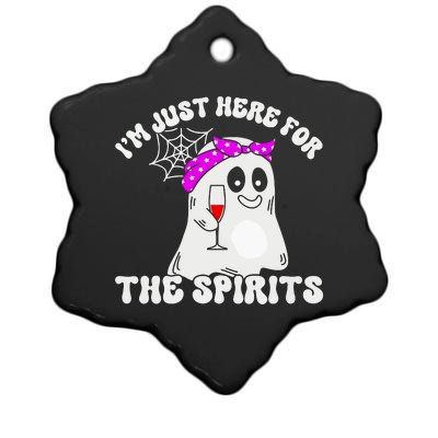 I’M Just Here For The Spirits Funny Couples Halloween Ceramic Star Ornament