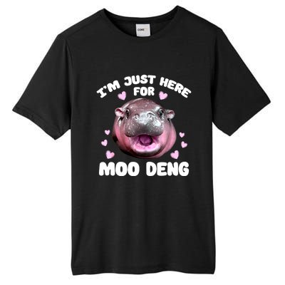 Im Just Here For Moo Deng Bouncy Souvenir Cute Baby Hippo Gift Tall Fusion ChromaSoft Performance T-Shirt