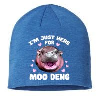 Im Just Here For Moo Deng Bouncy Souvenir Cute Baby Hippo Gift Sustainable Beanie