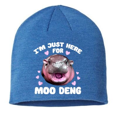 Im Just Here For Moo Deng Bouncy Souvenir Cute Baby Hippo Gift Sustainable Beanie