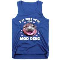 Im Just Here For Moo Deng Bouncy Souvenir Cute Baby Hippo Gift Tank Top