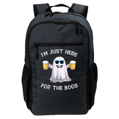 Im Just Here For The Boos Ghost Funny Halloween Beer Lover Daily Commute Backpack