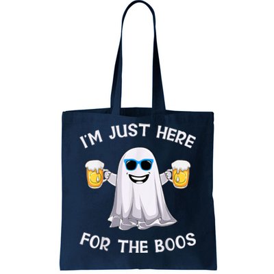 Im Just Here For The Boos Ghost Funny Halloween Beer Lover Tote Bag