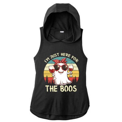 Im Just Here For The Boos Funny Halloween Outfit Gift Ladies PosiCharge Tri-Blend Wicking Draft Hoodie Tank