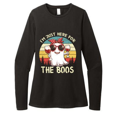 Im Just Here For The Boos Funny Halloween Outfit Gift Womens CVC Long Sleeve Shirt