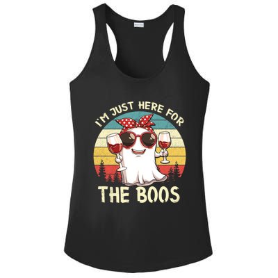 Im Just Here For The Boos Funny Halloween Outfit Gift Ladies PosiCharge Competitor Racerback Tank