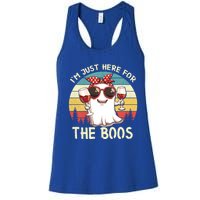 Im Just Here For The Boos Funny Halloween Outfit Gift Women's Racerback Tank