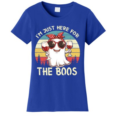 Im Just Here For The Boos Funny Halloween Outfit Gift Women's T-Shirt