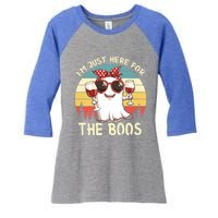 Im Just Here For The Boos Funny Halloween Outfit Gift Women's Tri-Blend 3/4-Sleeve Raglan Shirt