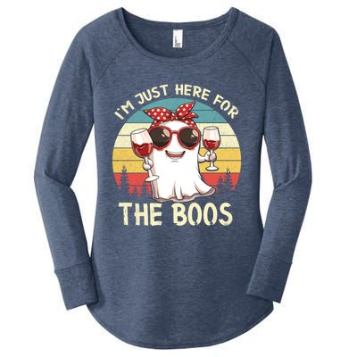 Im Just Here For The Boos Funny Halloween Outfit Gift Women's Perfect Tri Tunic Long Sleeve Shirt