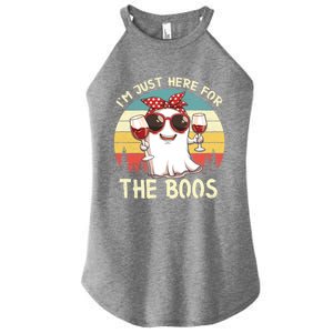 Im Just Here For The Boos Funny Halloween Outfit Gift Women’s Perfect Tri Rocker Tank