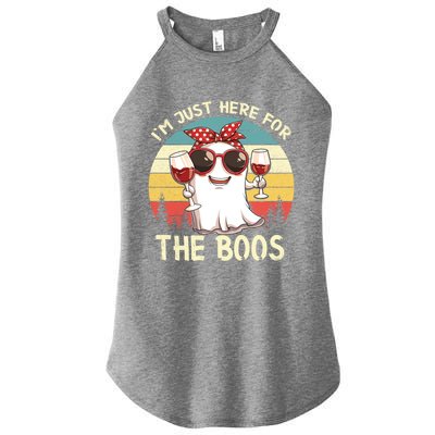 Im Just Here For The Boos Funny Halloween Outfit Gift Women's Perfect Tri Rocker Tank