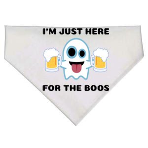 Im Just Here For The Boos Funny Halloween Beer Ing Cool Gift USA-Made Doggie Bandana