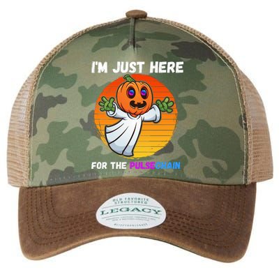 Im Just Here For The PulseChain Funny Halloween HEX Funny Halloween Pulsechain Legacy Tie Dye Trucker Hat