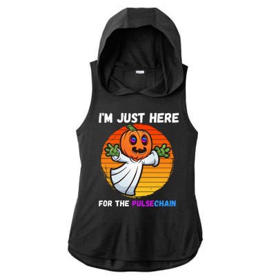 Im Just Here For The PulseChain Funny Halloween HEX Funny Halloween Pulsechain Ladies PosiCharge Tri-Blend Wicking Draft Hoodie Tank