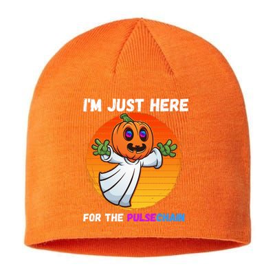 Im Just Here For The PulseChain Funny Halloween HEX Funny Halloween Pulsechain Sustainable Beanie