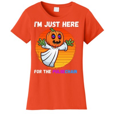 Im Just Here For The PulseChain Funny Halloween HEX Funny Halloween Pulsechain Women's T-Shirt