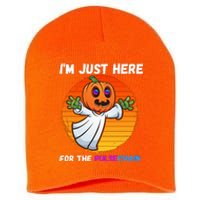 Im Just Here For The PulseChain Funny Halloween HEX Funny Halloween Pulsechain Short Acrylic Beanie