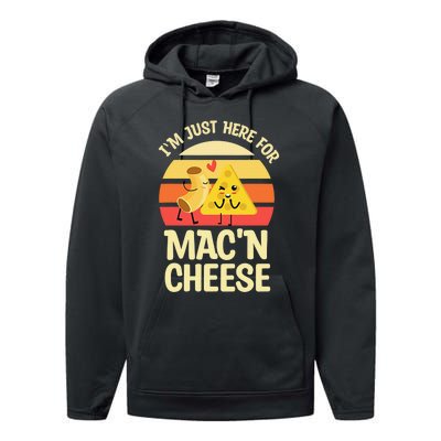 I'm Just Here For Mac 'N Cheese Noodles Pasta Lovers Performance Fleece Hoodie