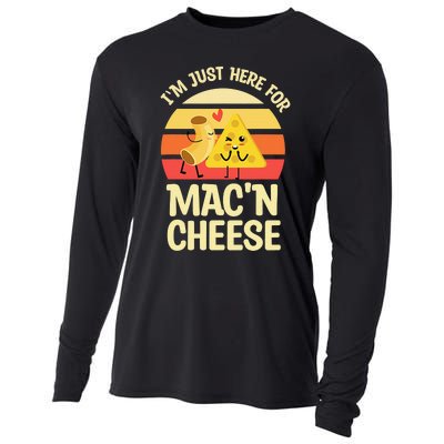 I'm Just Here For Mac 'N Cheese Noodles Pasta Lovers Cooling Performance Long Sleeve Crew