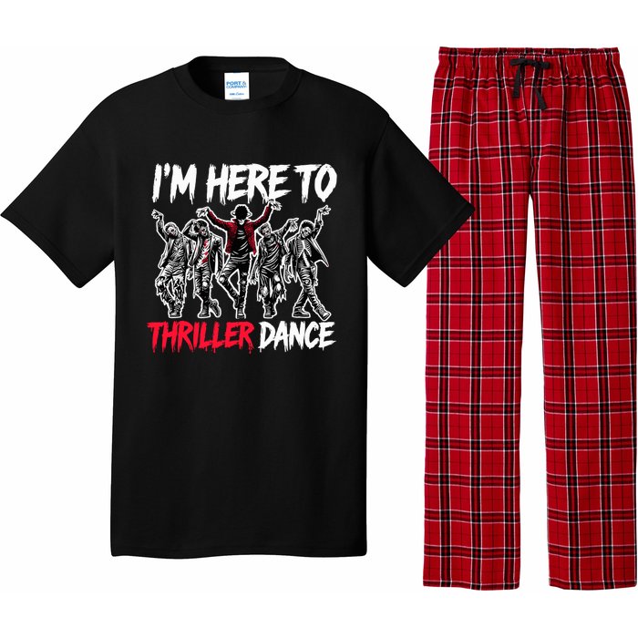 IM Just Here To Thriller Dance Funny Halloween Zombie Party Pajama Set