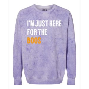 Im Just Here For The Boos Pun Cute Gift Colorblast Crewneck Sweatshirt