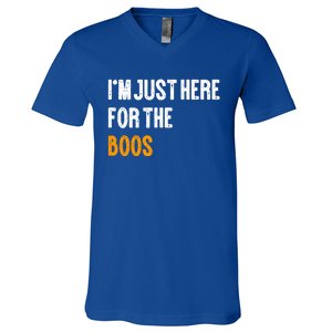 Im Just Here For The Boos Pun Cute Gift V-Neck T-Shirt