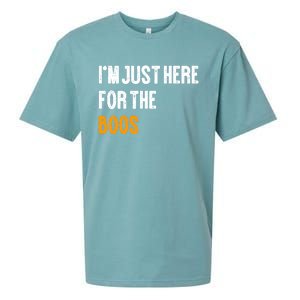 Im Just Here For The Boos Pun Cute Gift Sueded Cloud Jersey T-Shirt