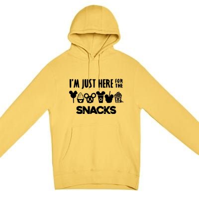 Im Just Here For The Snacks Premium Pullover Hoodie