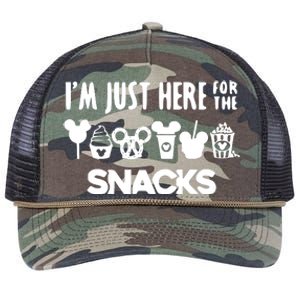 Im Just Here For The Snacks Retro Rope Trucker Hat Cap