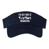 Im Just Here For The Snacks Valucap Bio-Washed Visor