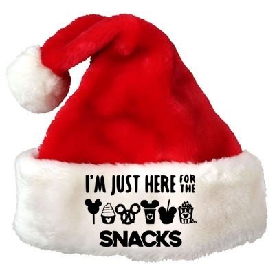 Im Just Here For The Snacks Premium Christmas Santa Hat