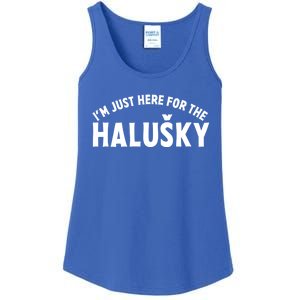 Im Just Here For The Haluški Funny Slovak Food Slovakian Gift Ladies Essential Tank