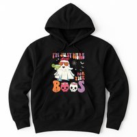 IM Just Here For The Boos Ghost Halloween Margarita Groovy Hoodie