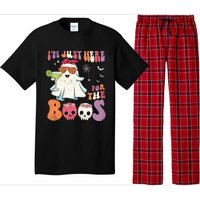 IM Just Here For The Boos Ghost Halloween Margarita Groovy Pajama Set