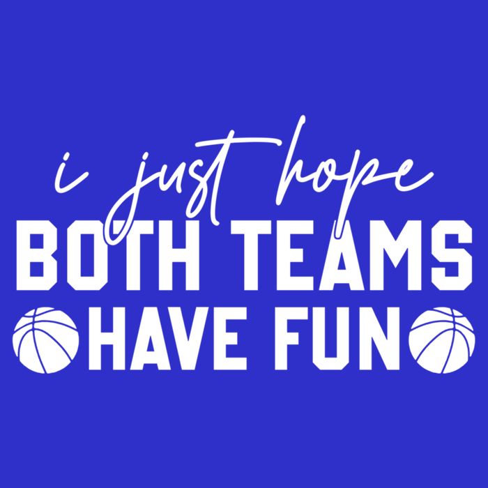 I Just Hope Both Teams Have Fun White Tee Basketball Lovers Gift 16 in Basic Backpack