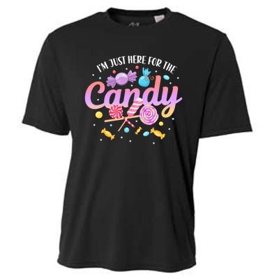 IM Just Here For The Candy Funny Halloween Food Humor Cooling Performance Crew T-Shirt