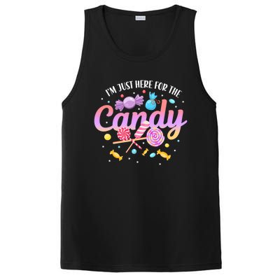 IM Just Here For The Candy Funny Halloween Food Humor PosiCharge Competitor Tank