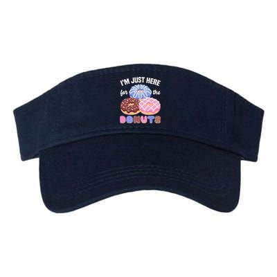 Im Just Here For The Donuts Funny Donut Lover Doughnut Valucap Bio-Washed Visor