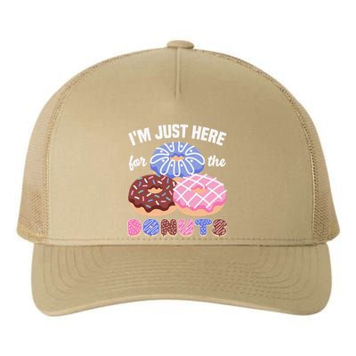 Im Just Here For The Donuts Funny Donut Lover Doughnut Yupoong Adult 5-Panel Trucker Hat