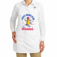 Im Just Here For Wieners 4th Of July Hotdog Full-Length Apron With Pockets